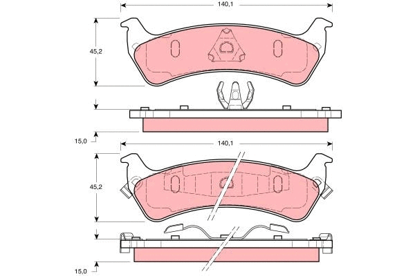 Brake Pad Set, disc brake (GDB1238)
