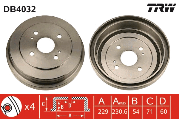 Brake Drum (DB4032)