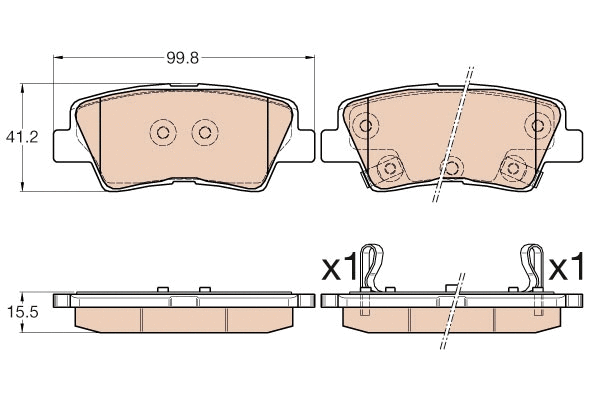 Brake Pad Set, disc brake (GDB3569)