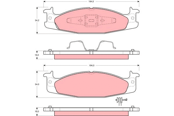 Brake Pad Set, disc brake (GDB4024)