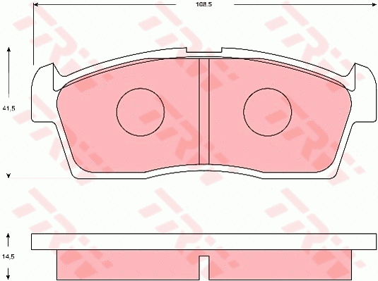 Brake Pad Set, disc brake (GDB7128)