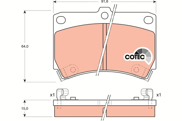Brake Pad Set, disc brake (GDB1024)