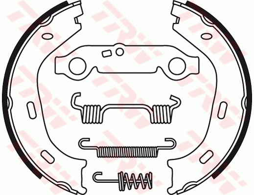 Brake Shoe Set, parking brake (GS8218)