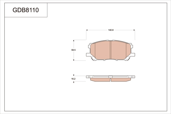 Brake Pad Set, disc brake (GDB8110AT)