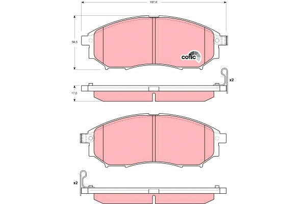 Brake Pad Set, disc brake (GDB3392)