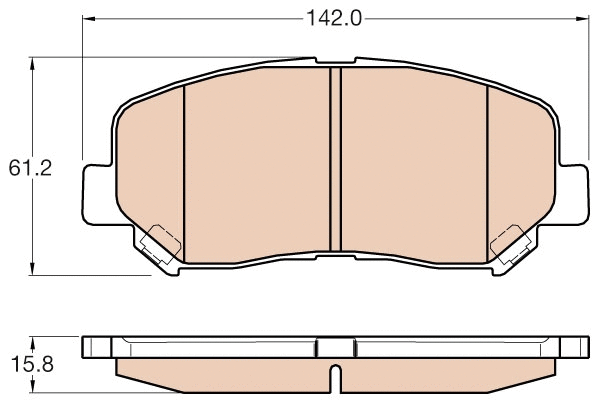 Brake Pad Set, disc brake (GDB3562)