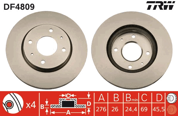 Brake Disc (DF4809)