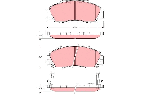 Brake Pad Set, disc brake (GDB3196)