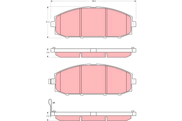 Brake Pad Set, disc brake (GDB3361)
