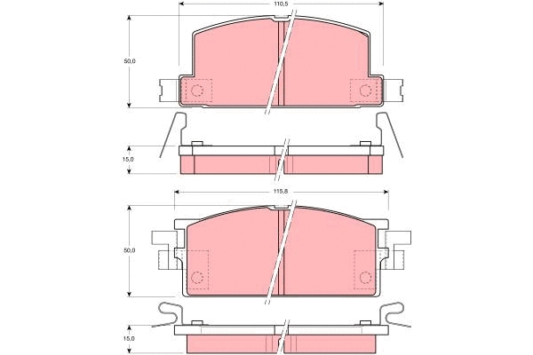 Brake Pad Set, disc brake (GDB780)