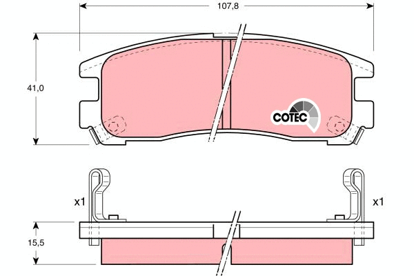 Brake Pad Set, disc brake (GDB1023)