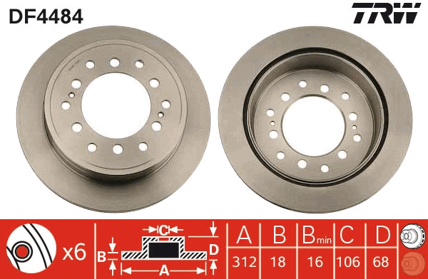 Brake Disc (DF4484)