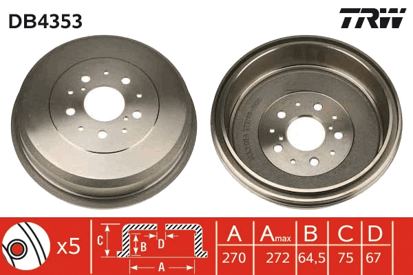 Brake Drum (DB4353)