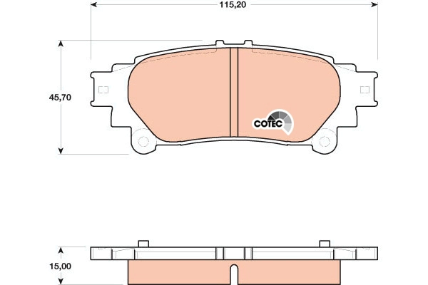 Brake Pad Set, disc brake (GDB4174DT)