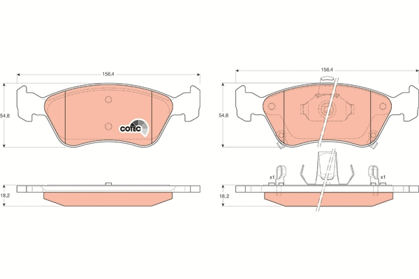 Brake Pad Set, disc brake (GDB3163)