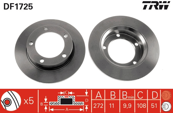 Brake Disc (DF1725)