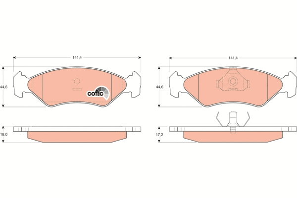 Brake Pad Set, disc brake (GDB953)