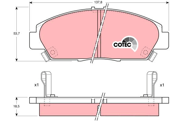 Brake Pad Set, disc brake (GDB1061AT)