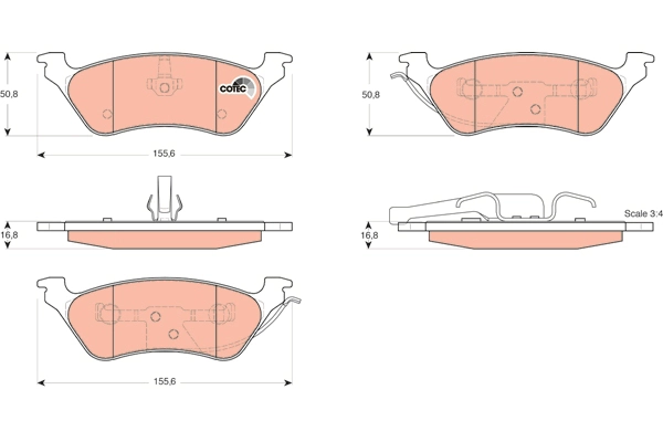Brake Pad Set, disc brake (GDB4130DT)