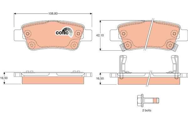 Brake Pad Set, disc brake (GDB3446)
