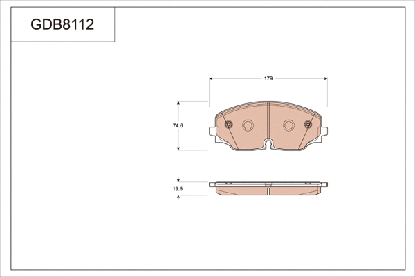 Brake Pad Set, disc brake (GDB8112)