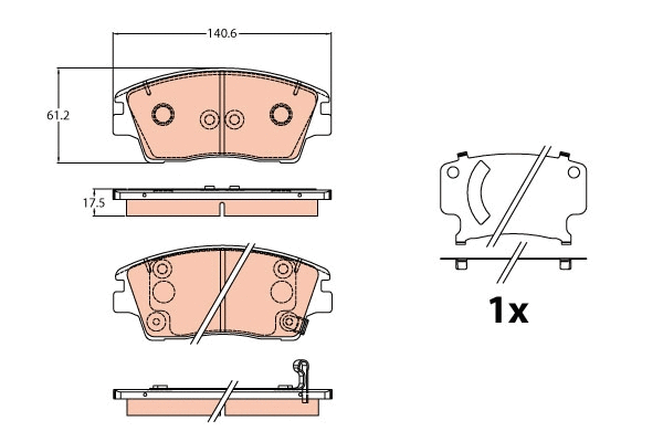 Brake Pad Set, disc brake (GDB2197)
