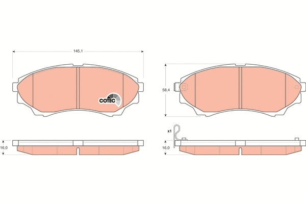 Brake Pad Set, disc brake (GDB3403)