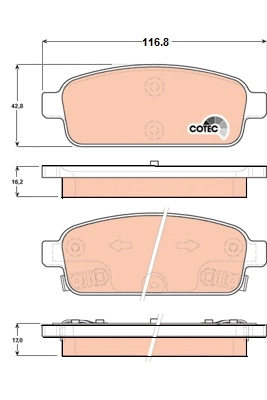 Brake Pad Set, disc brake (GDB1844AT)