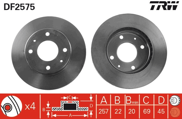 Brake Disc (DF2575)