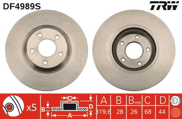 Brake Disc (DF4989S)