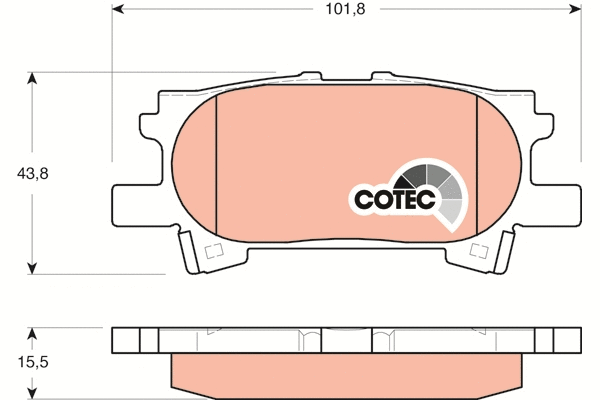 Brake Pad Set, disc brake (GDB3339)