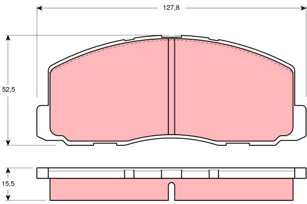 Brake Pad Set, disc brake (GDB355AT)