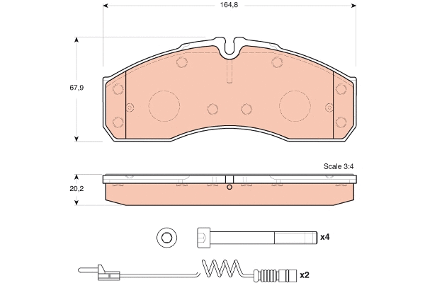 Brake Pad Set, disc brake (GDB1694)