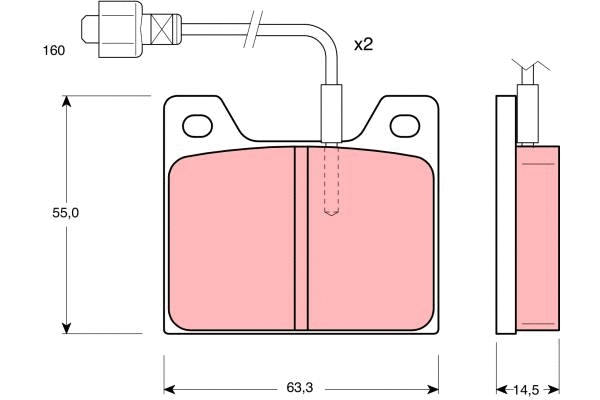 Brake Pad Set, disc brake (GDB627)