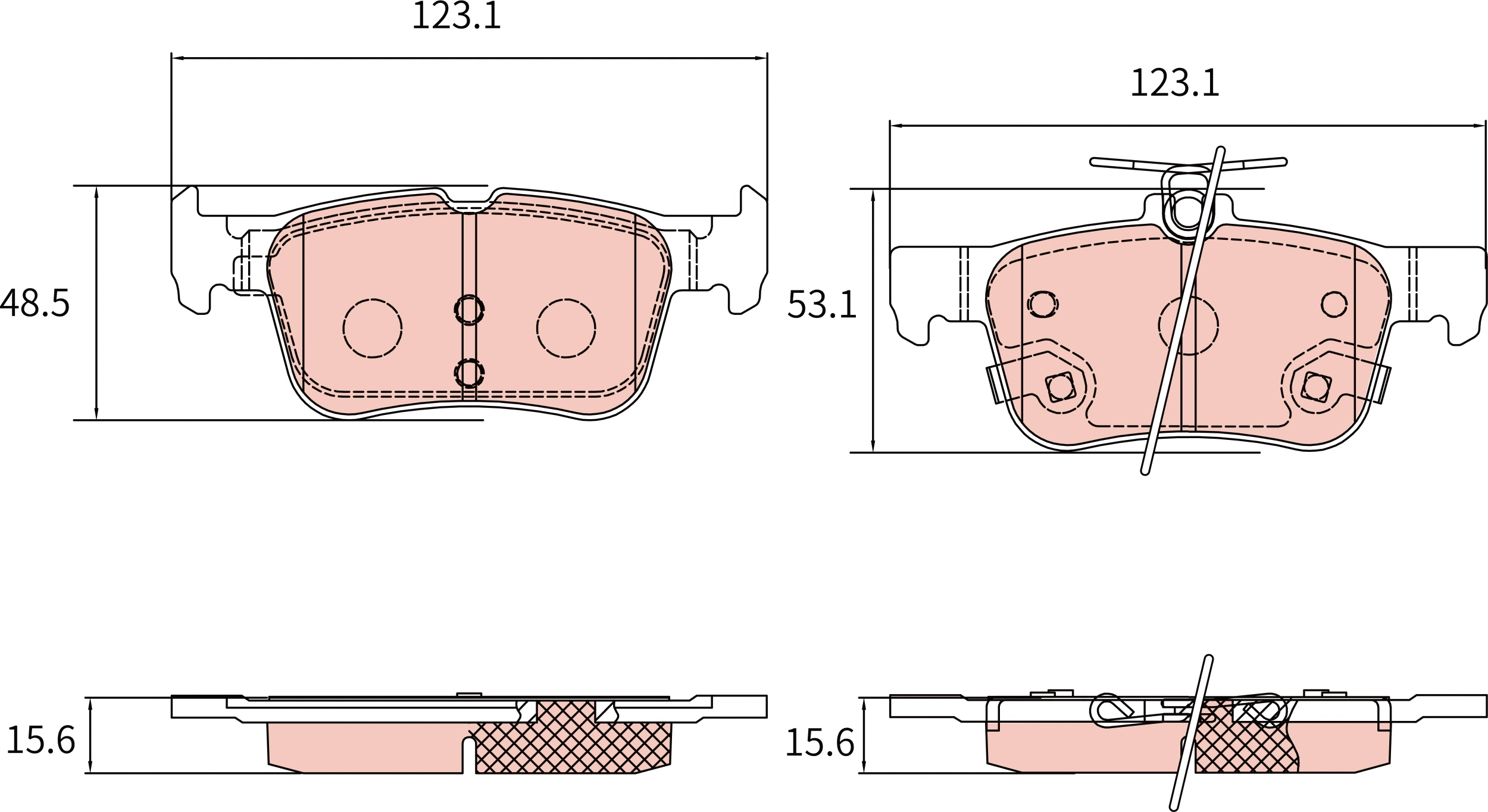 Brake Pad Set, disc brake (GDB8334AT)