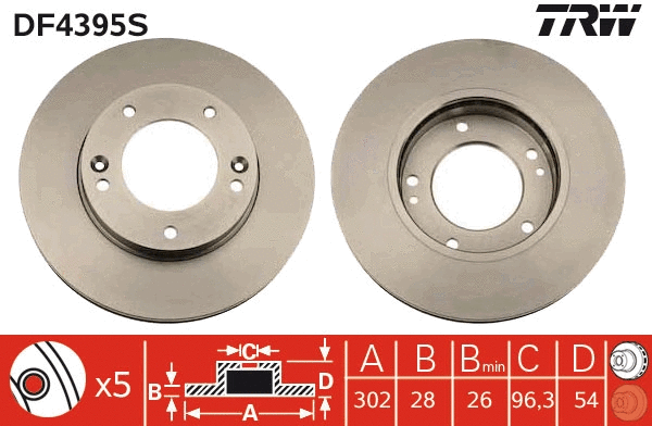 Brake Disc (DF4395S)