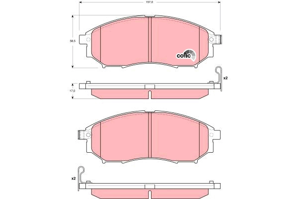 Brake Pad Set, disc brake (GDB3392AT)