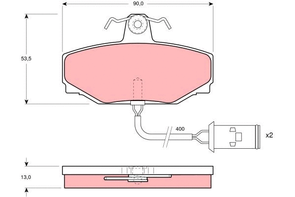 Brake Pad Set, disc brake (GDB412)