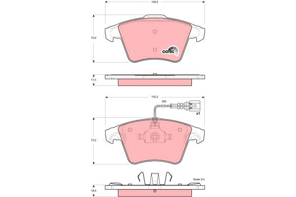 Brake Pad Set, disc brake (GDB1556)