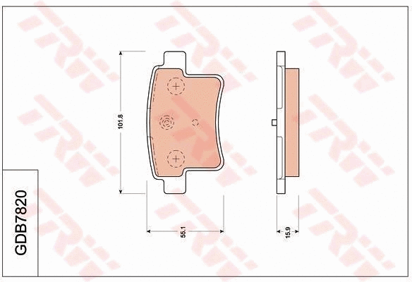 Brake Pad Set, disc brake (GDB7820)
