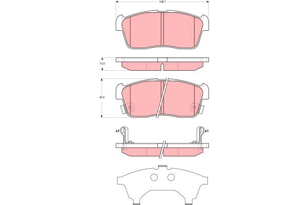 Brake Pad Set, disc brake (GDB3351)