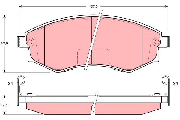 Brake Pad Set, disc brake (GDB3211)