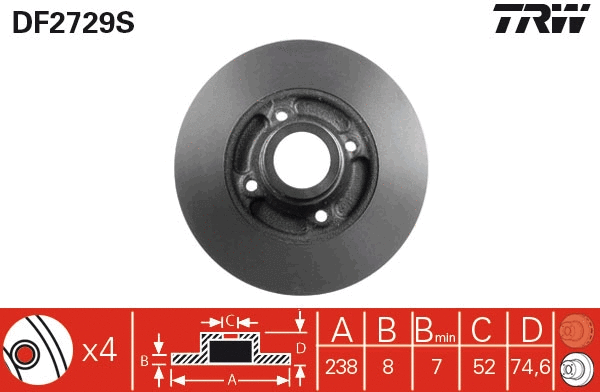Brake Disc (DF2729S)