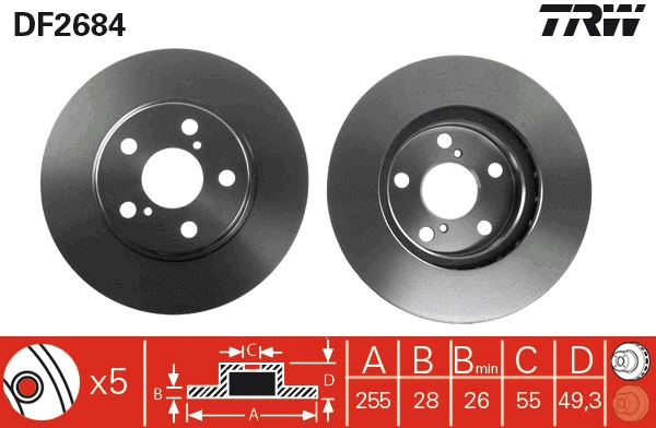 Brake Disc (DF2684)