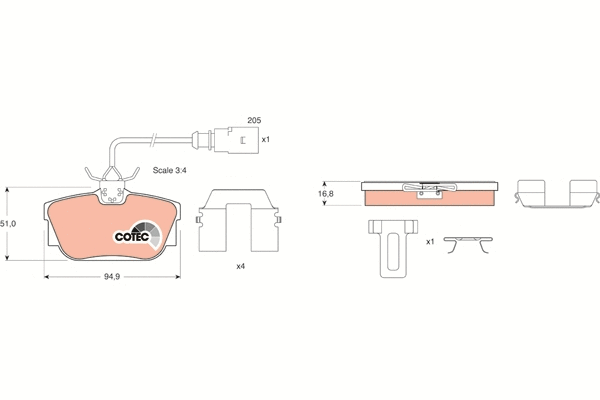 Brake Pad Set, disc brake