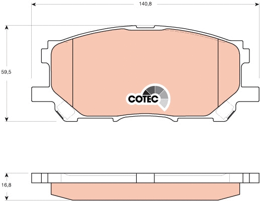Brake Pad Set, disc brake (GDB3397)