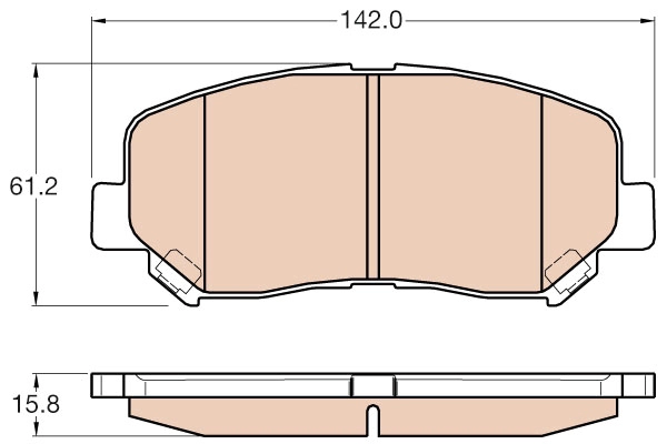 Brake Pad Set, disc brake (GDB3562AT)