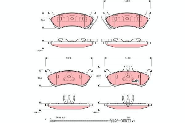Brake Pad Set, disc brake (GDB1456)