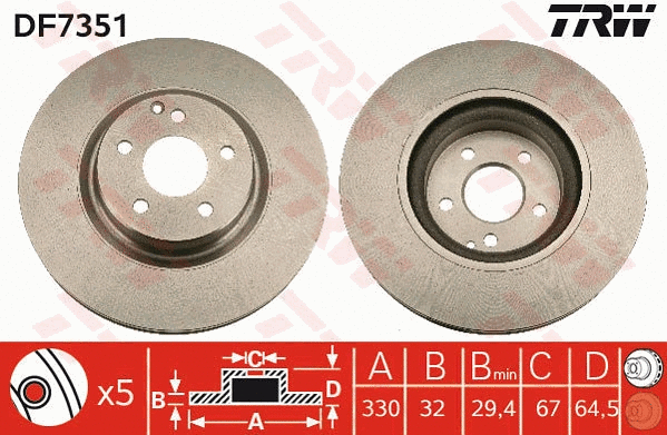 Brake Disc (DF7351)