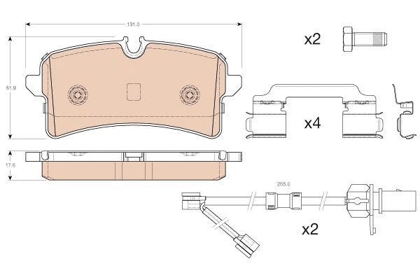Brake Pad Set, disc brake (GDB1989)